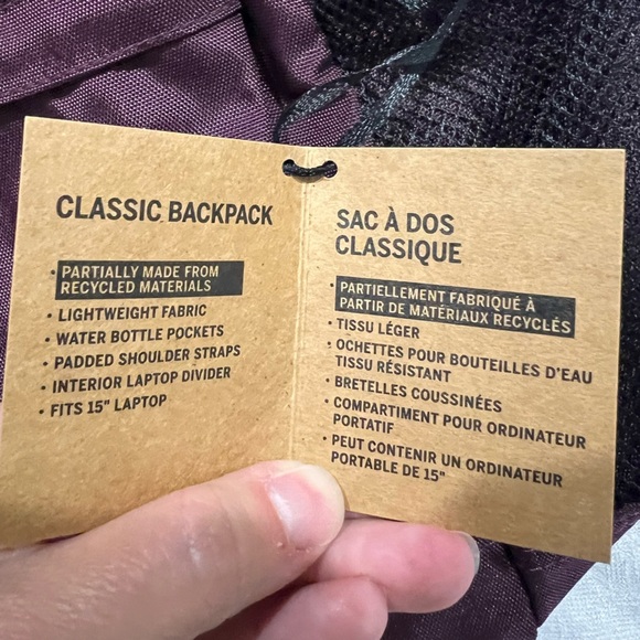 New NWT VS PINK Victoria Secret maroon classic backpack bag - Picture 5 of 7